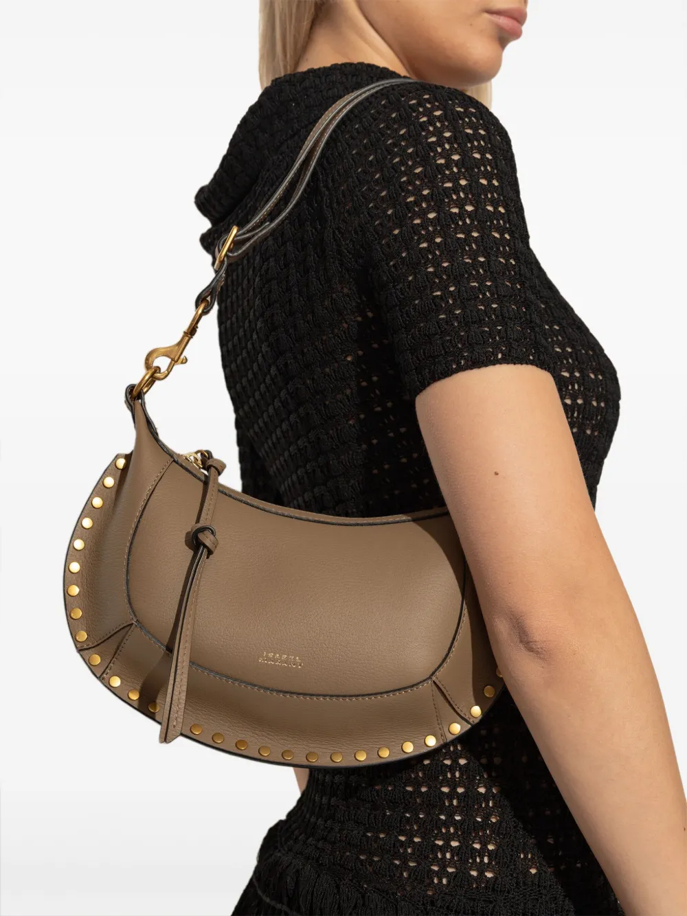 ISABEL MARANT Oskan half-moon studded shoulder bag | Image 2