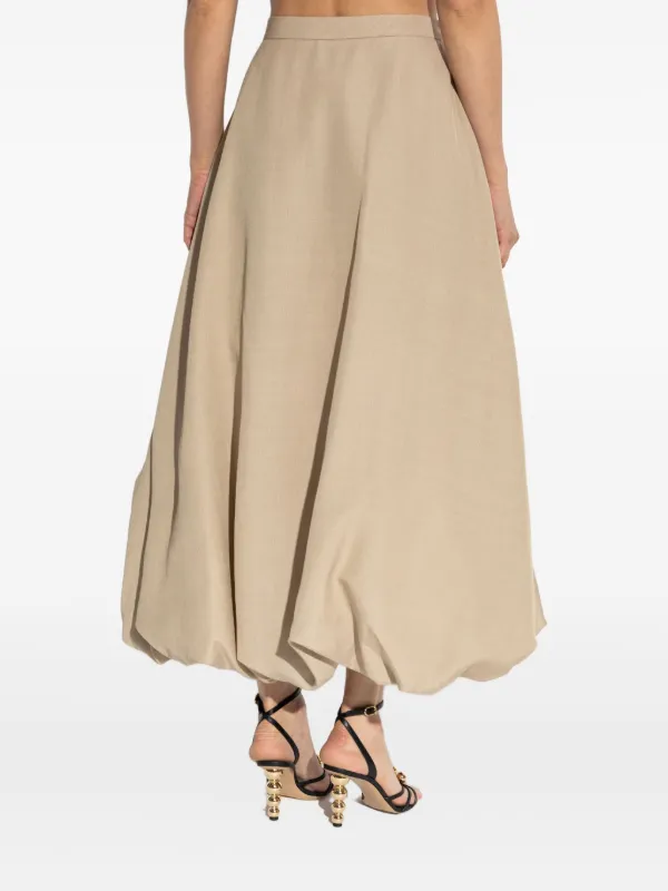 By Malene Birger Aubrey balloon-hem Maxi Skirt | Neutrals | FARFETCH