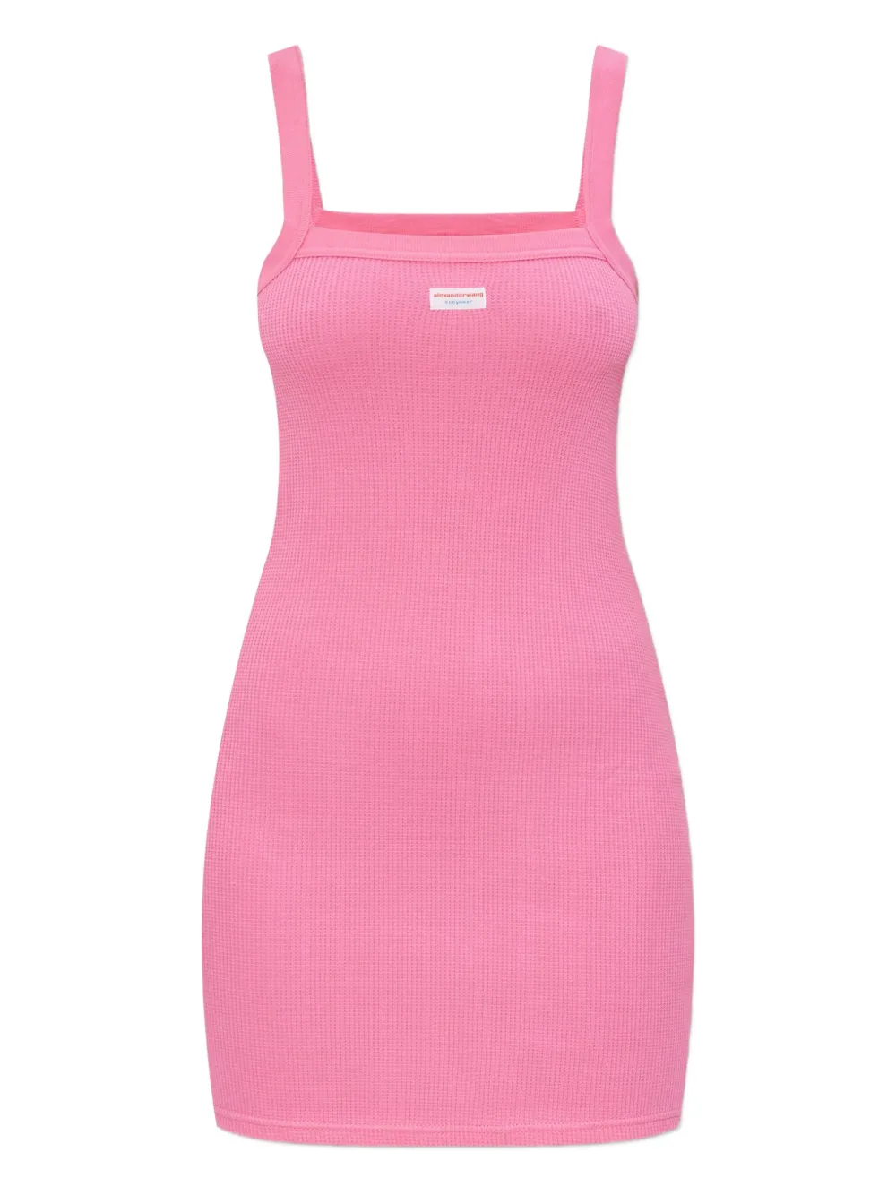 Alexander Wang ribbed square-neck dress Roze