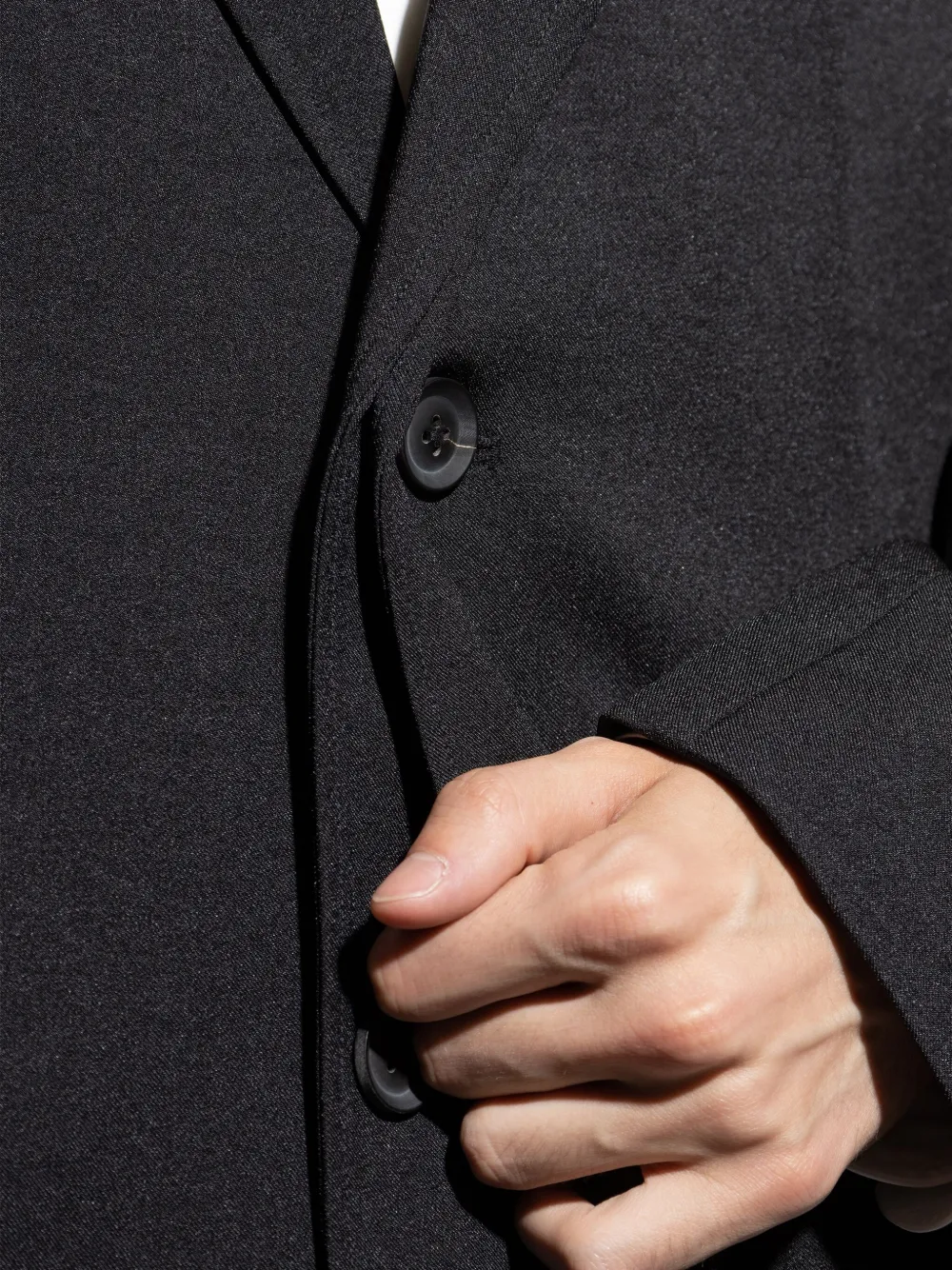 Y-3 Asymmetrische blazer met enkele knoop Zwart