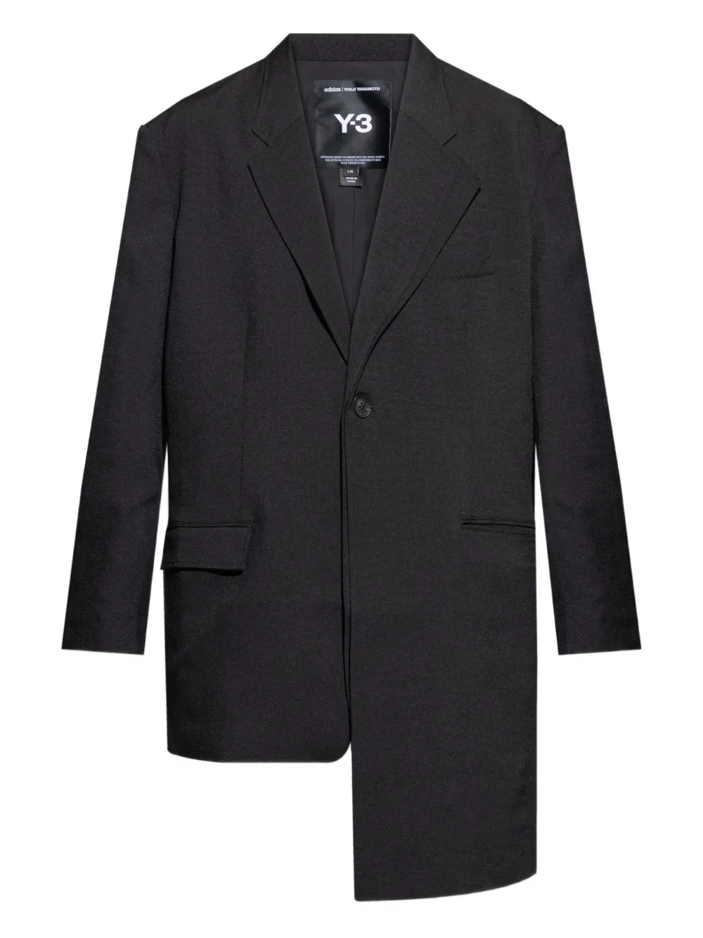 Y-3 Asymmetrical Single-button Blazer