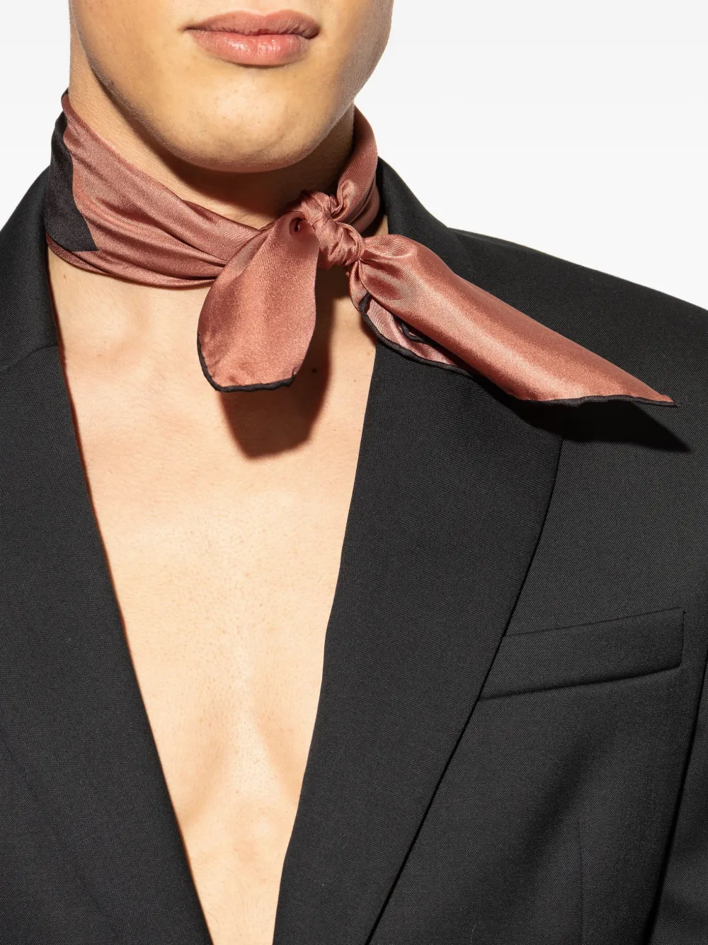 Lanvin silk two-tone scarf Roze