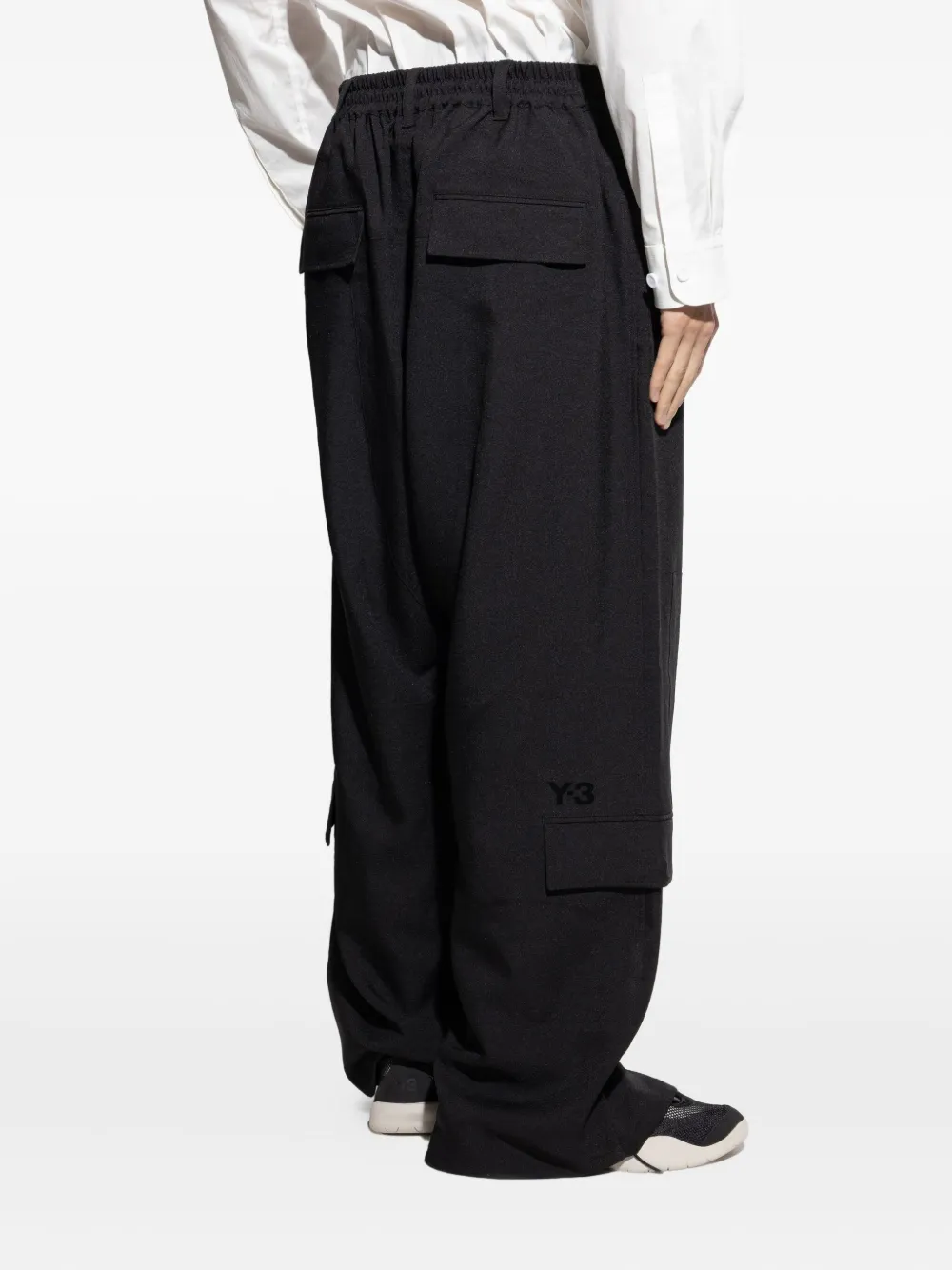 Y-3 Broek met trekkoord Zwart