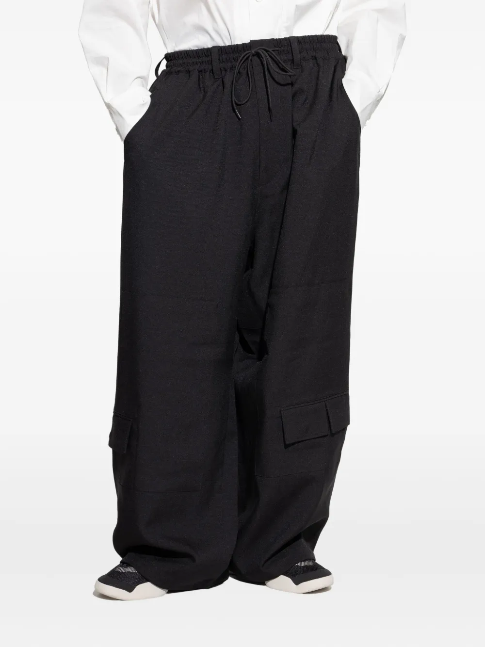 Y-3 Broek met trekkoord Zwart