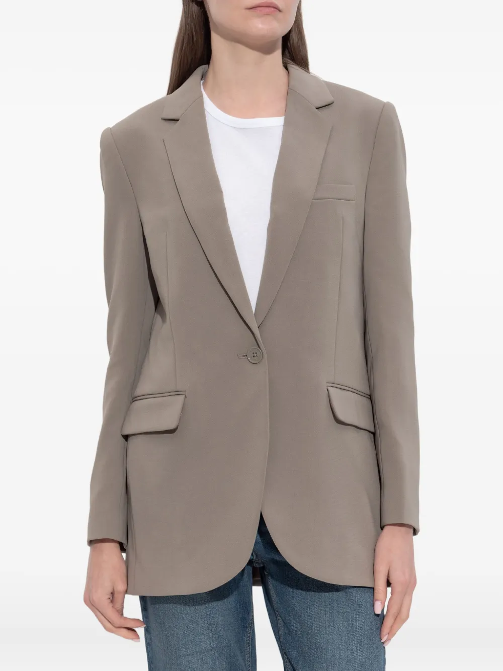 Michael Kors Blazer met enkele knoop Beige