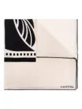 Lanvin graphic-print silk scarf - Neutrals