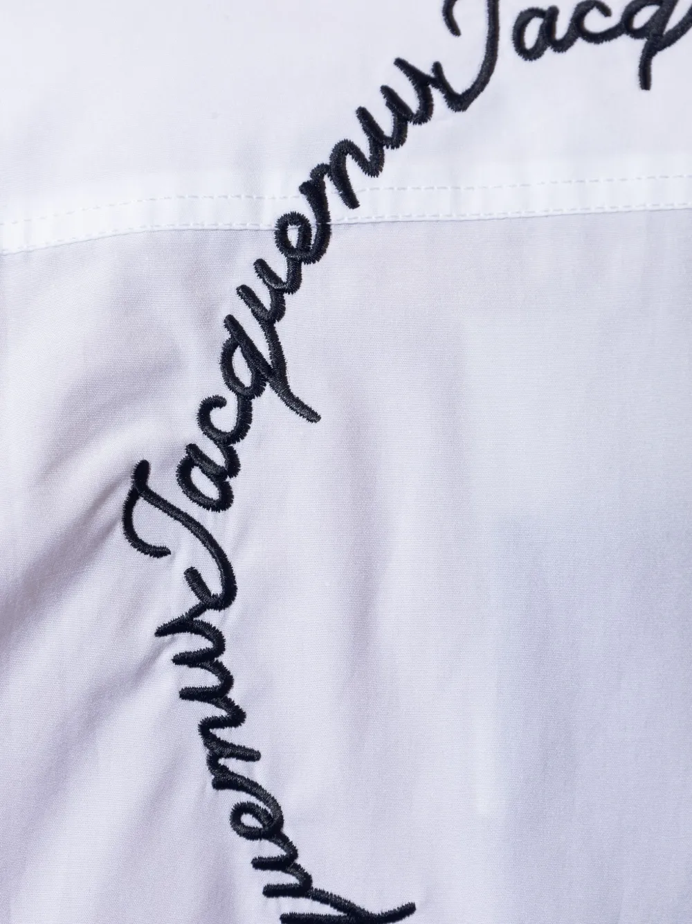 Jacquemus Overhemd met geborduurd logo Wit