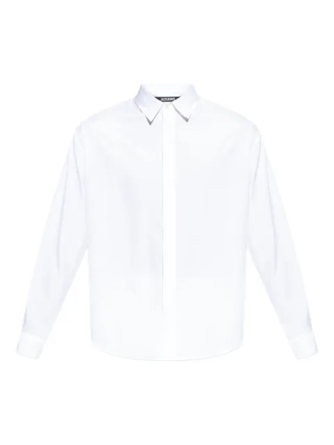 Jacquemus logo-embroidered long-sleeve shirt