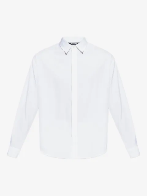 Jacquemus logo-embroidered long-sleeve shirt