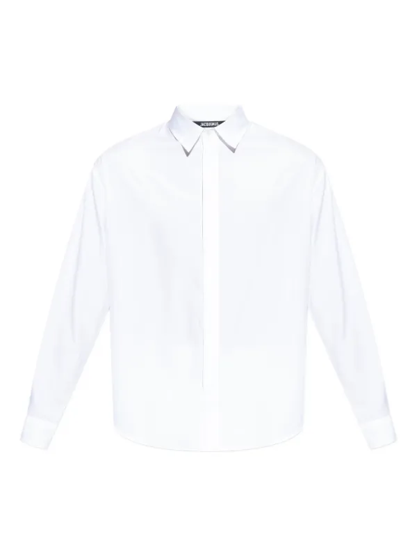 美品　JACQUEMUS ホワイト長袖プルオーバーシャツ 48 30945128_60004505_600.jpg