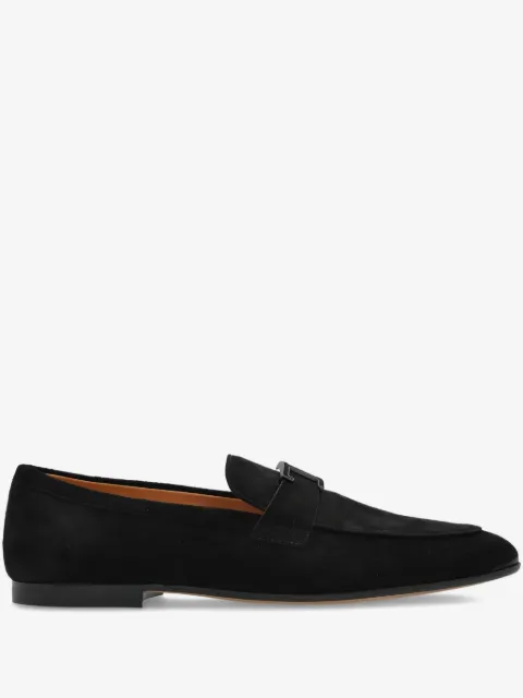 Tod's mocasines de gamuza con placa del logo