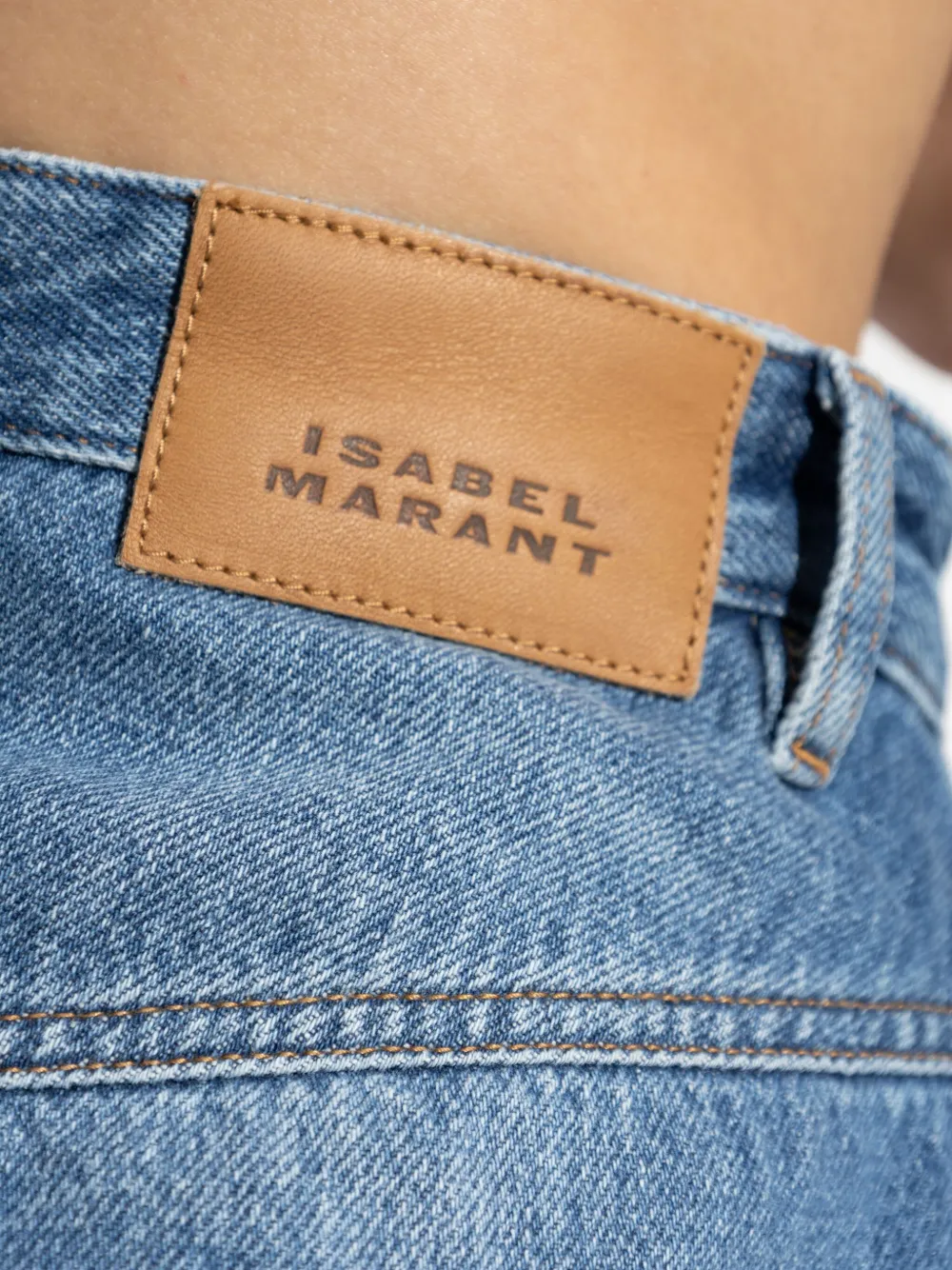 ISABEL MARANT button-fastening denim shorts Blauw