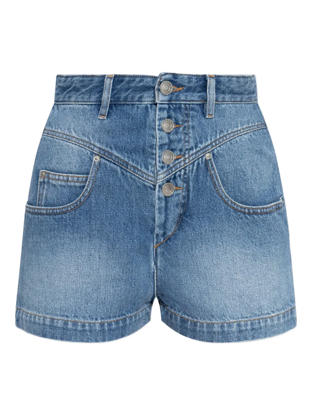 ISABEL MARANT button-fastening denim shorts Blauw