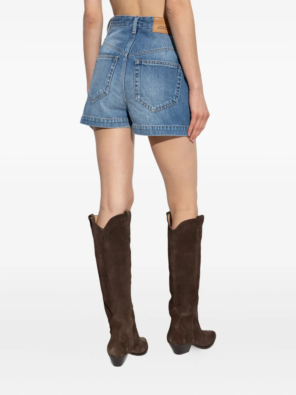 ISABEL MARANT button-fastening denim shorts Blauw