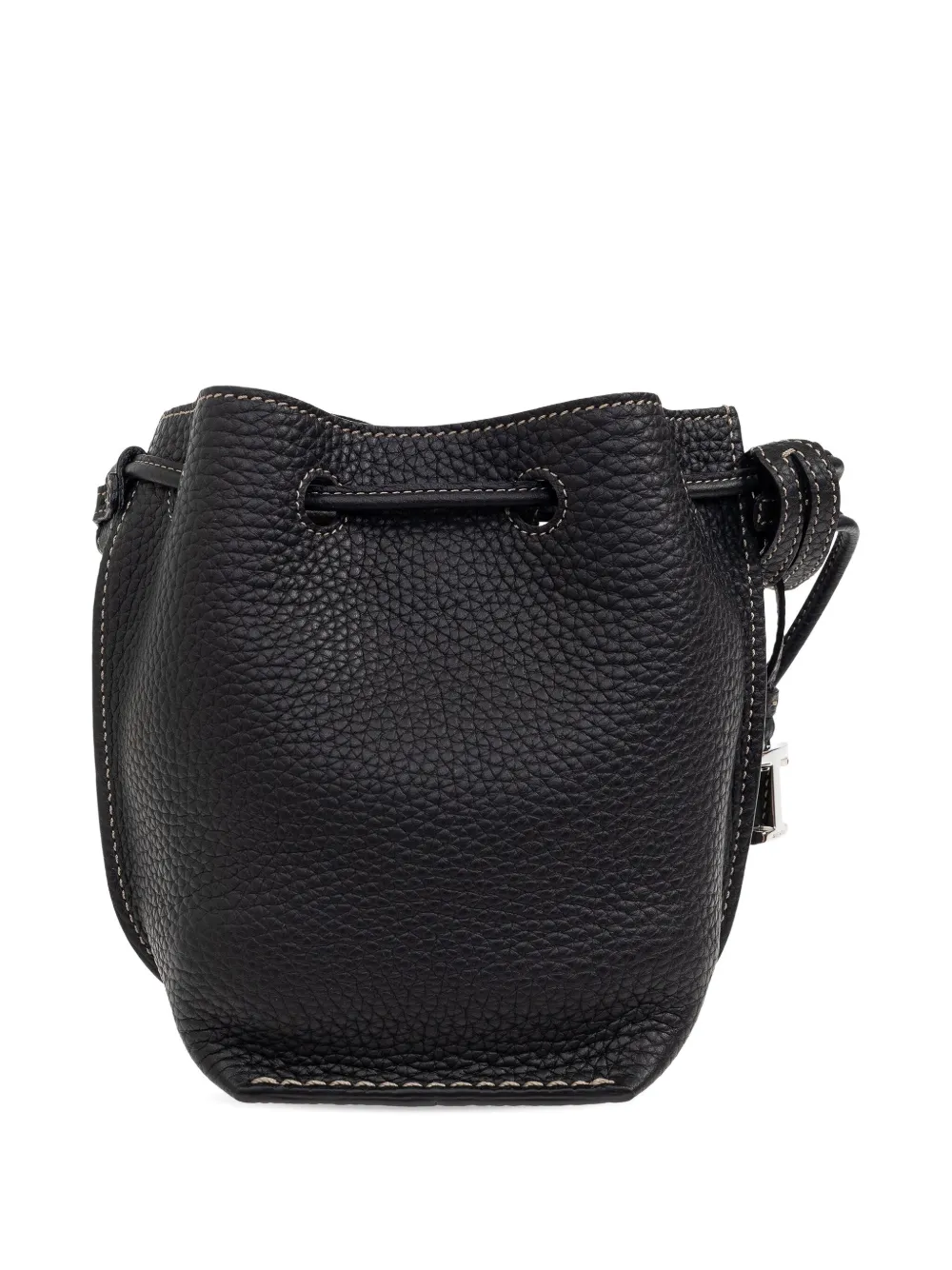 Tod's drawstring leather bucket bag Zwart