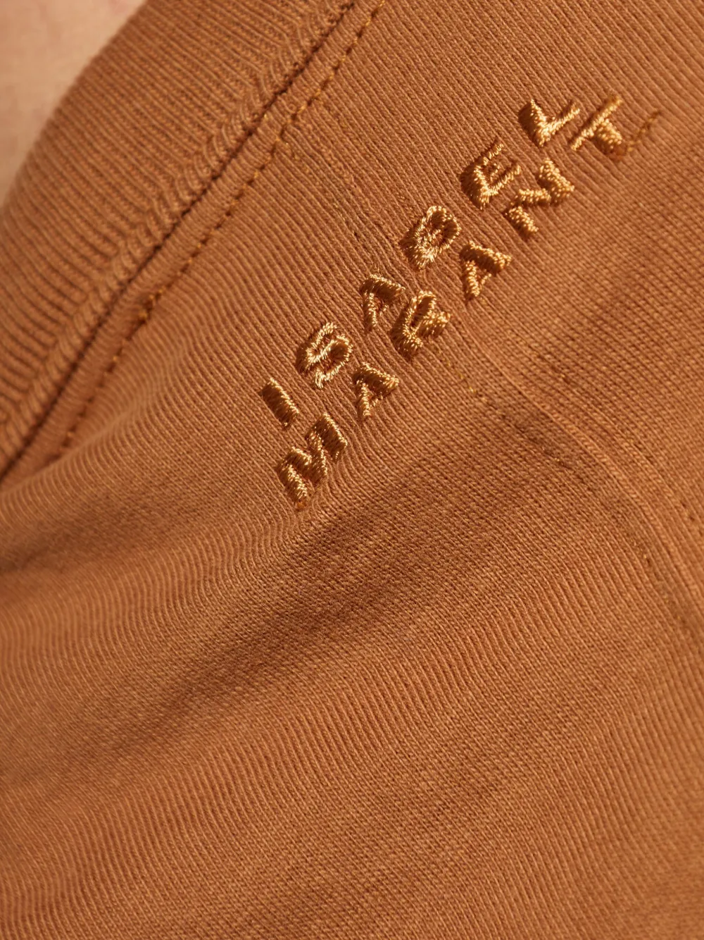 ISABEL MARANT Katoenen top met gedraaide hals Bruin