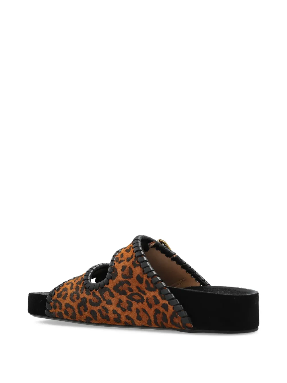 ISABEL MARANT Lennyo leopard-print sandals Orange