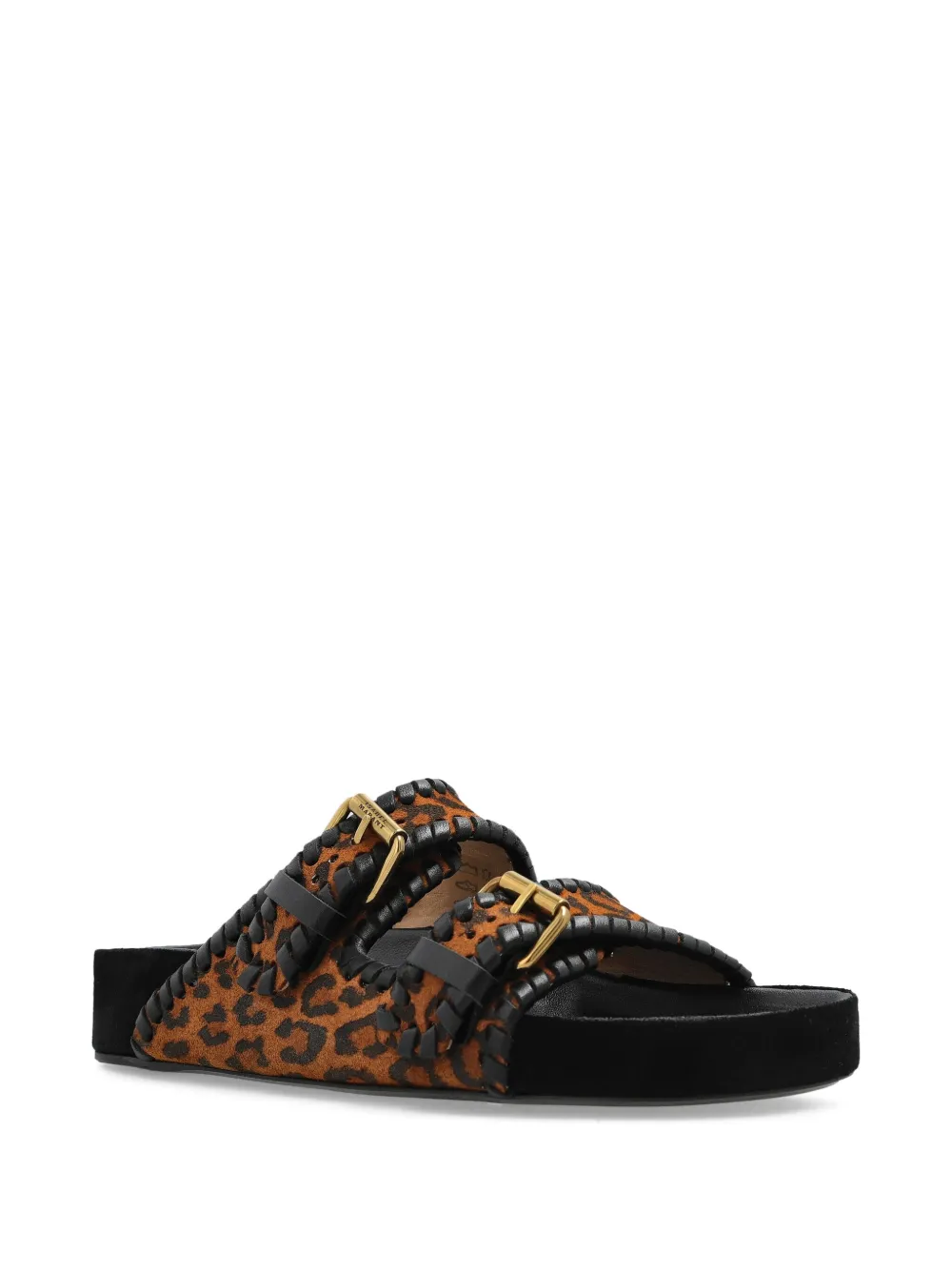 ISABEL MARANT Lennyo leopard-print sandals Orange