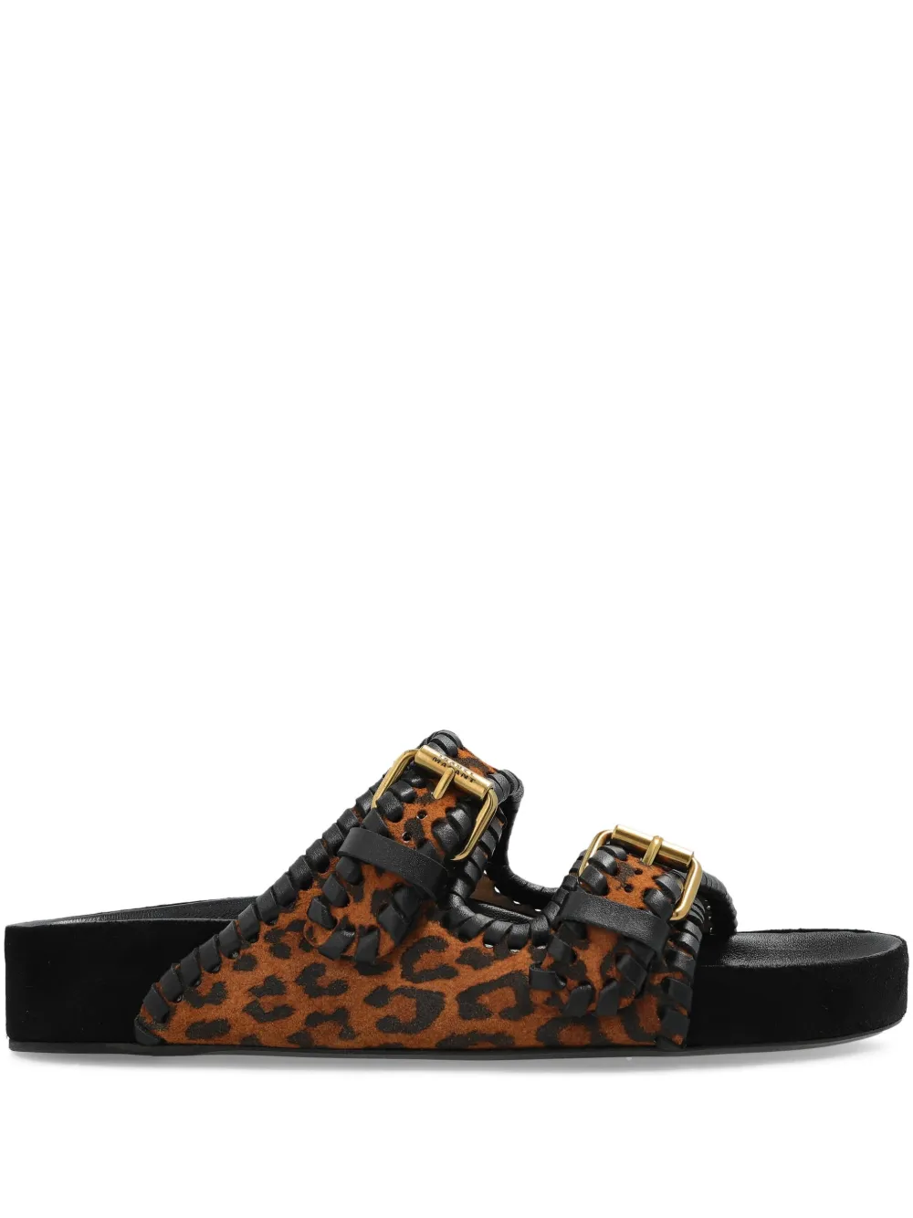 ISABEL MARANT Lennyo leopard-print sandals Orange