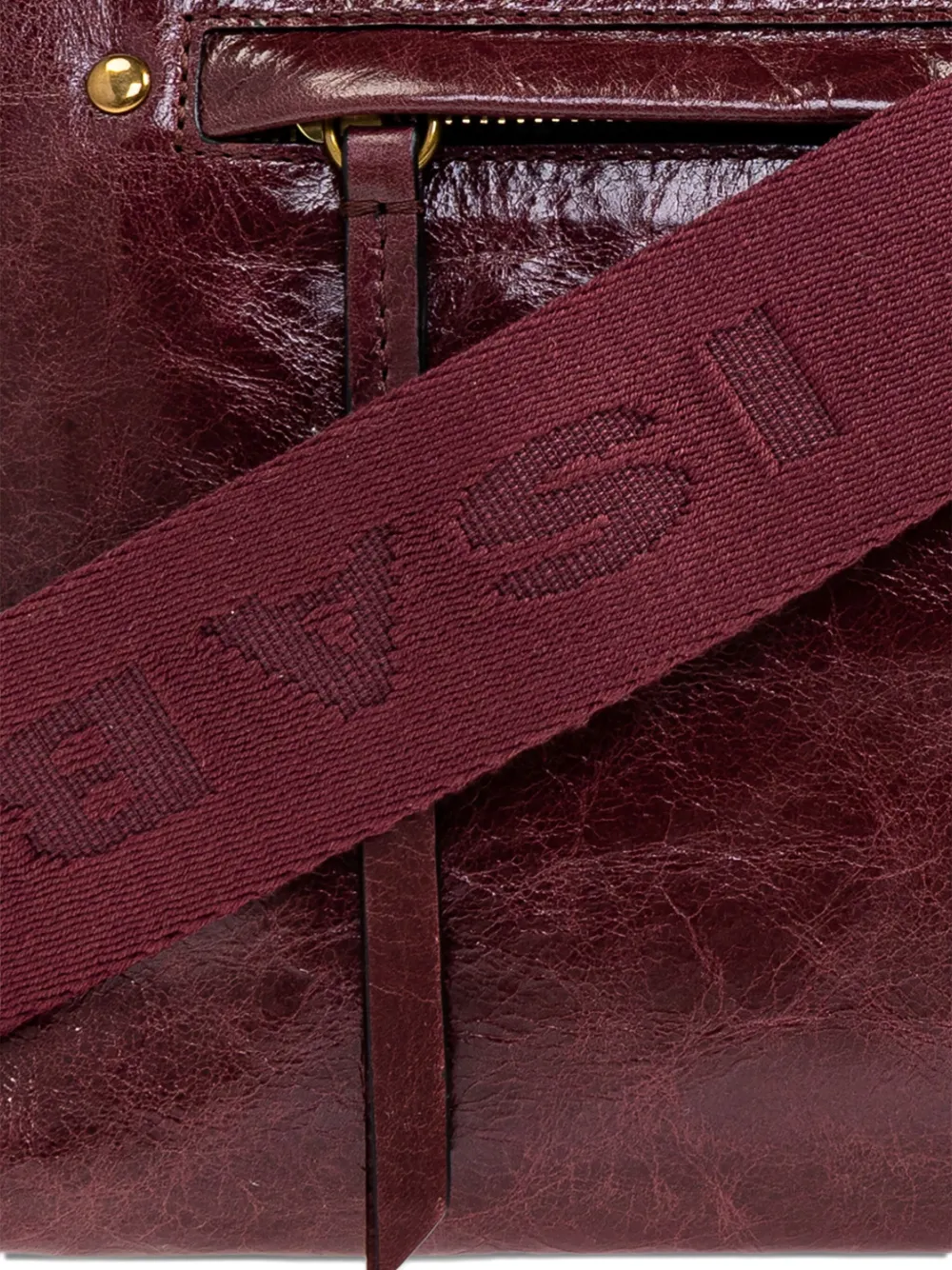 ISABEL MARANT leather logo-strap tote bag Rood