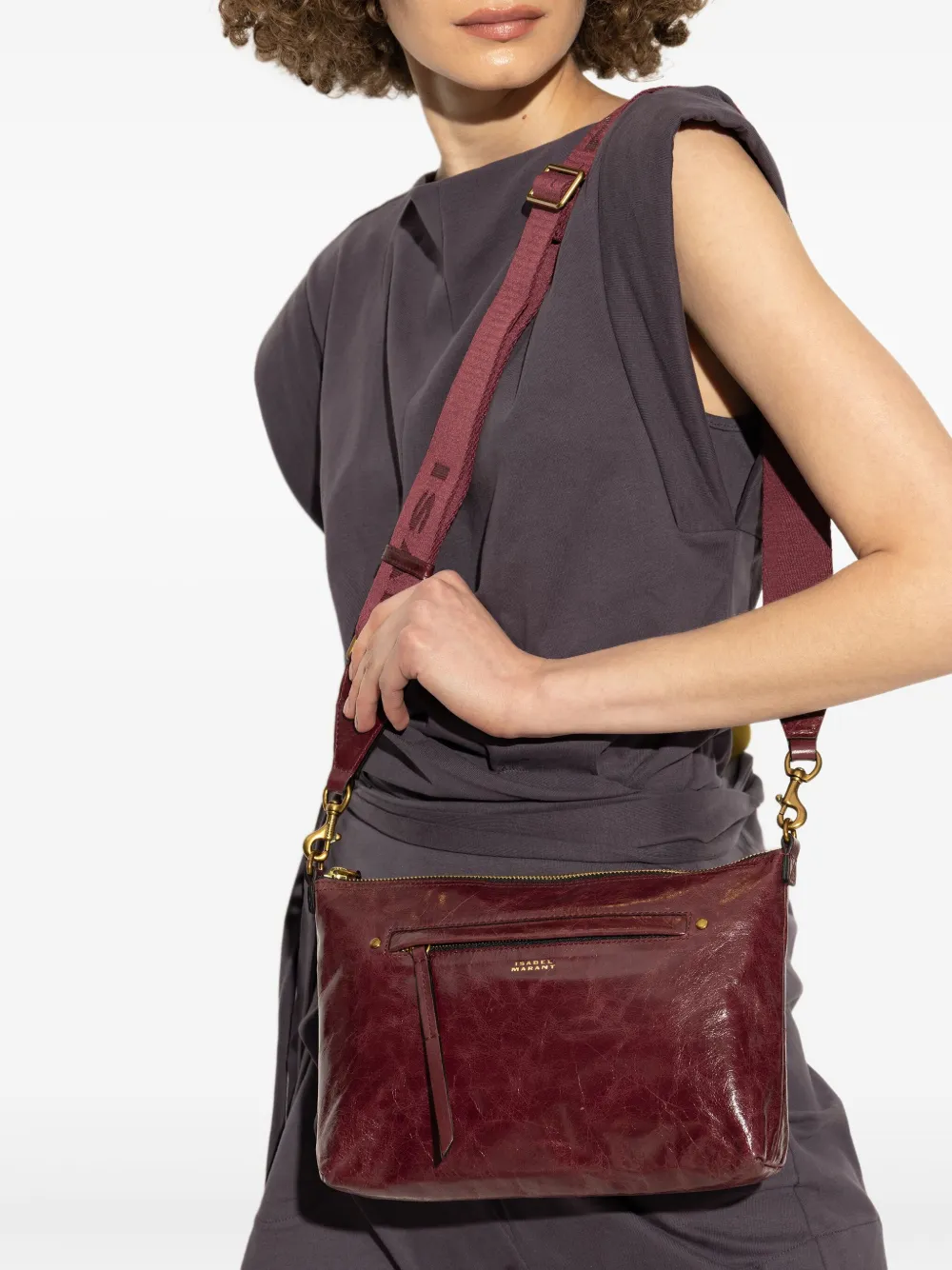 ISABEL MARANT leather logo-strap tote bag | Image 2