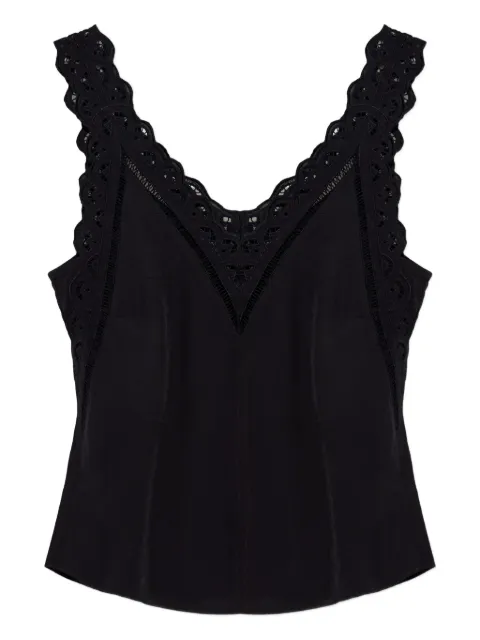 ISABEL MARANT lace-trimmed sleeveless top