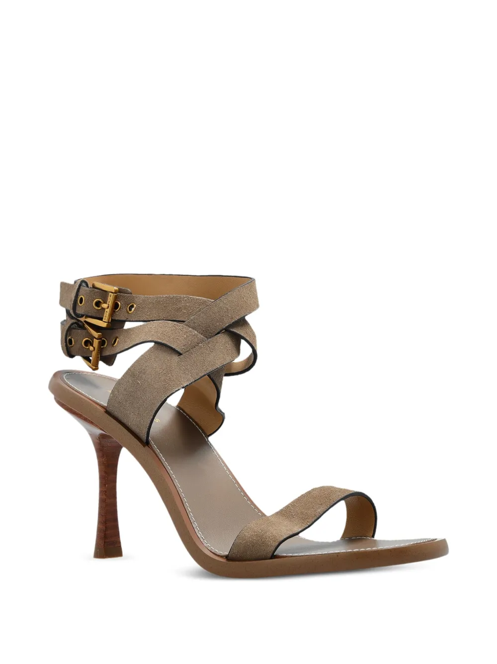 Michael Kors 100mm Irene crossover buckle-fastening pumps Beige
