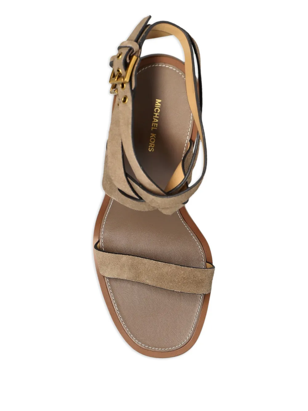 Michael Kors 100mm Irene crossover buckle-fastening pumps Beige