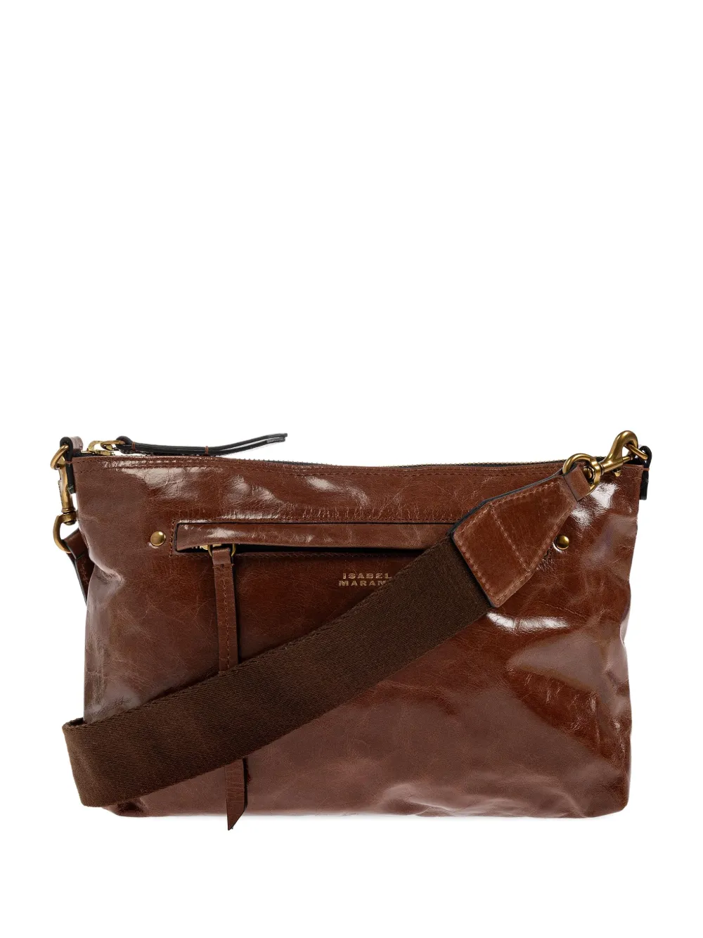ISABEL MARANT Nessah leather zip-fastening bag Bruin