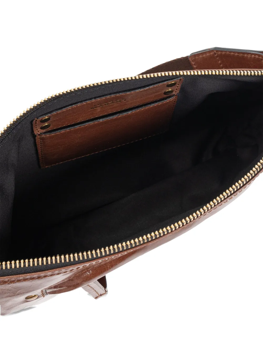 ISABEL MARANT Nessah leather zip-fastening bag Bruin