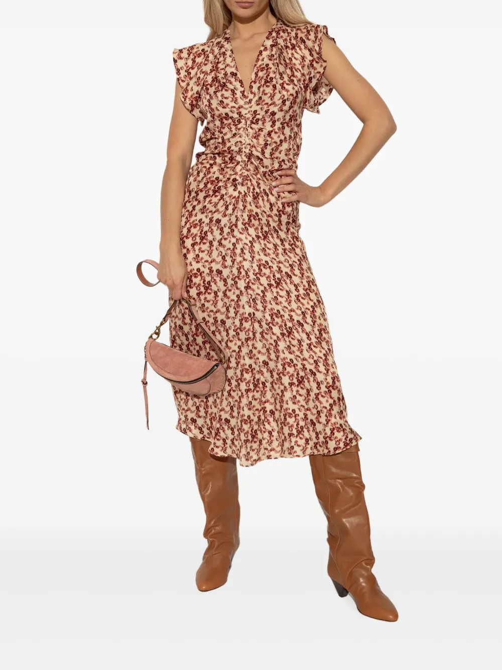 ISABEL MARANT 65mm Elita leather knee-high boots Brown