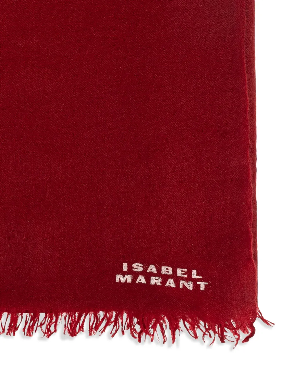 ISABEL MARANT fringed cashmere scarf Rood
