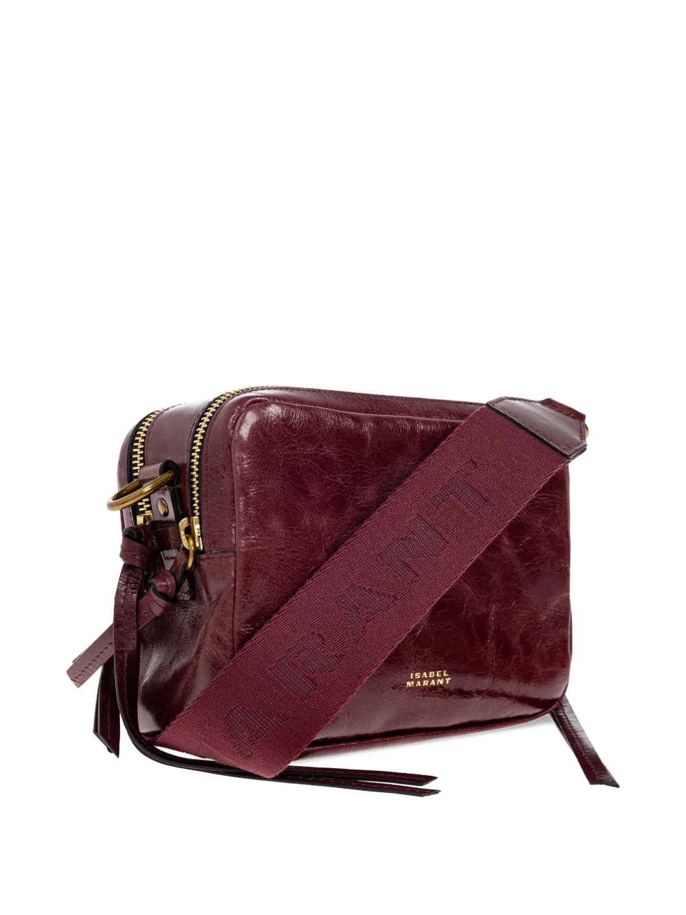 ISABEL MARANT Wardy Camera logo-detailed leather shoulder bag Rood