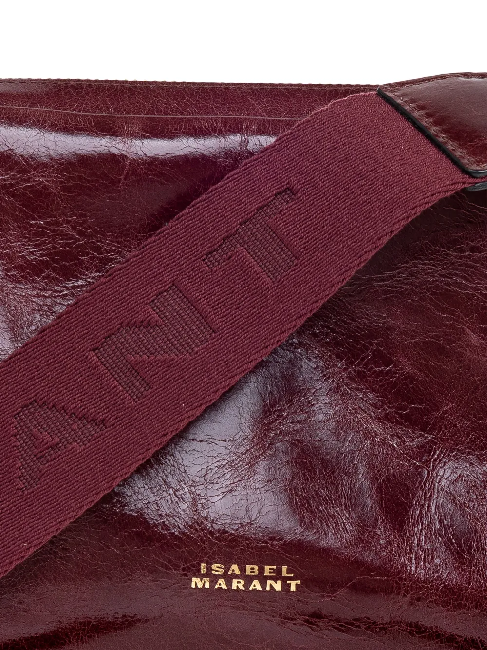 ISABEL MARANT Wardy Camera logo-detailed leather shoulder bag Rood