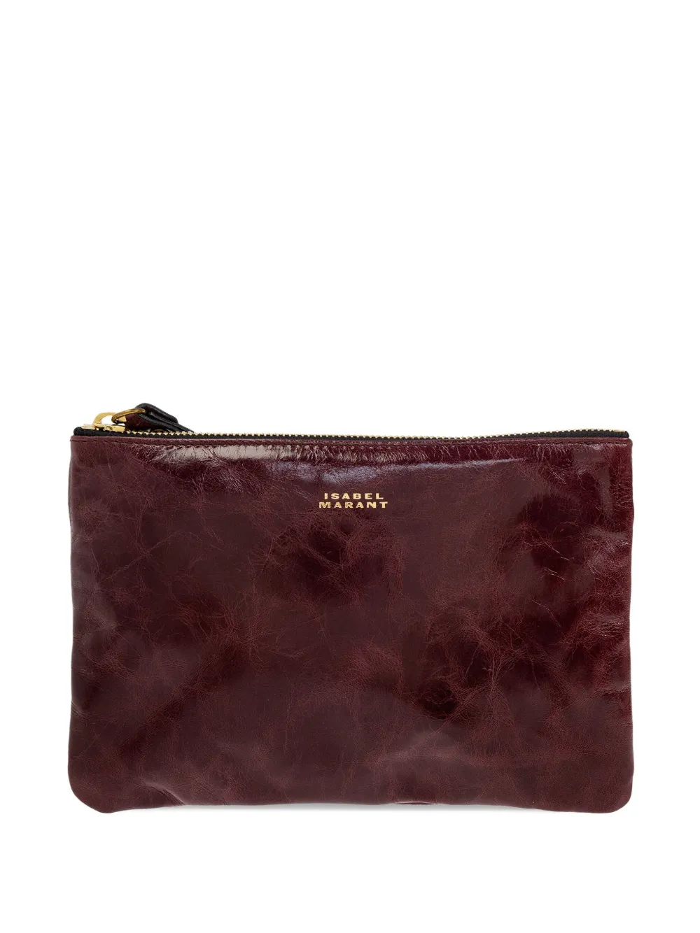 ISABEL MARANT leather clutch bag Bruin
