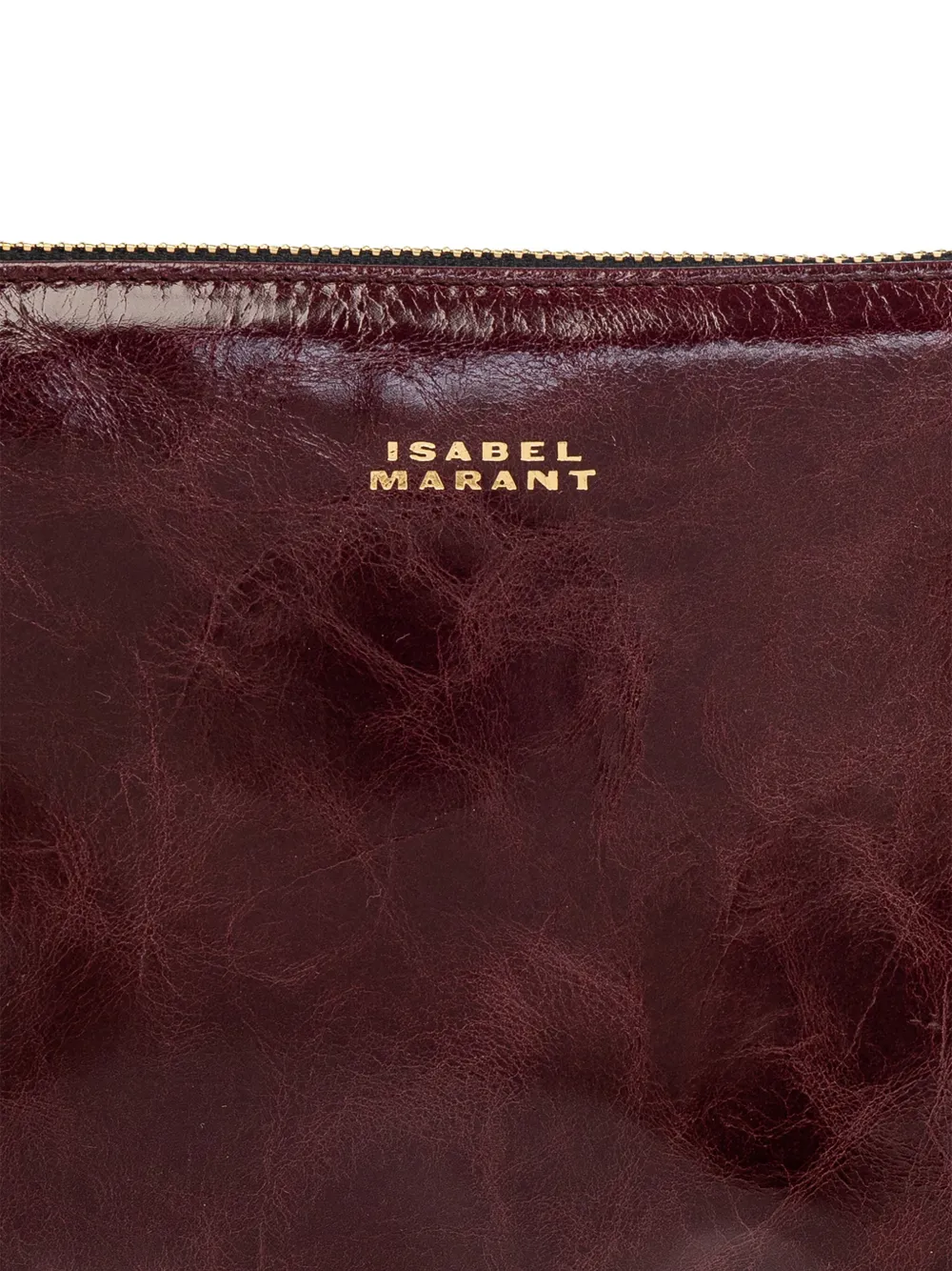 ISABEL MARANT leather clutch bag Bruin