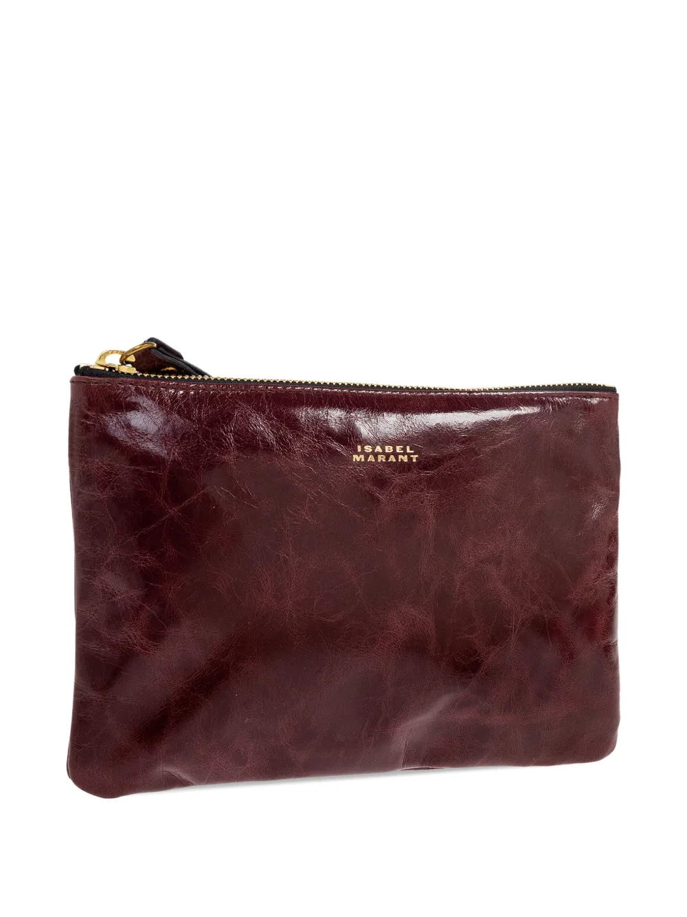 ISABEL MARANT leather clutch bag Bruin