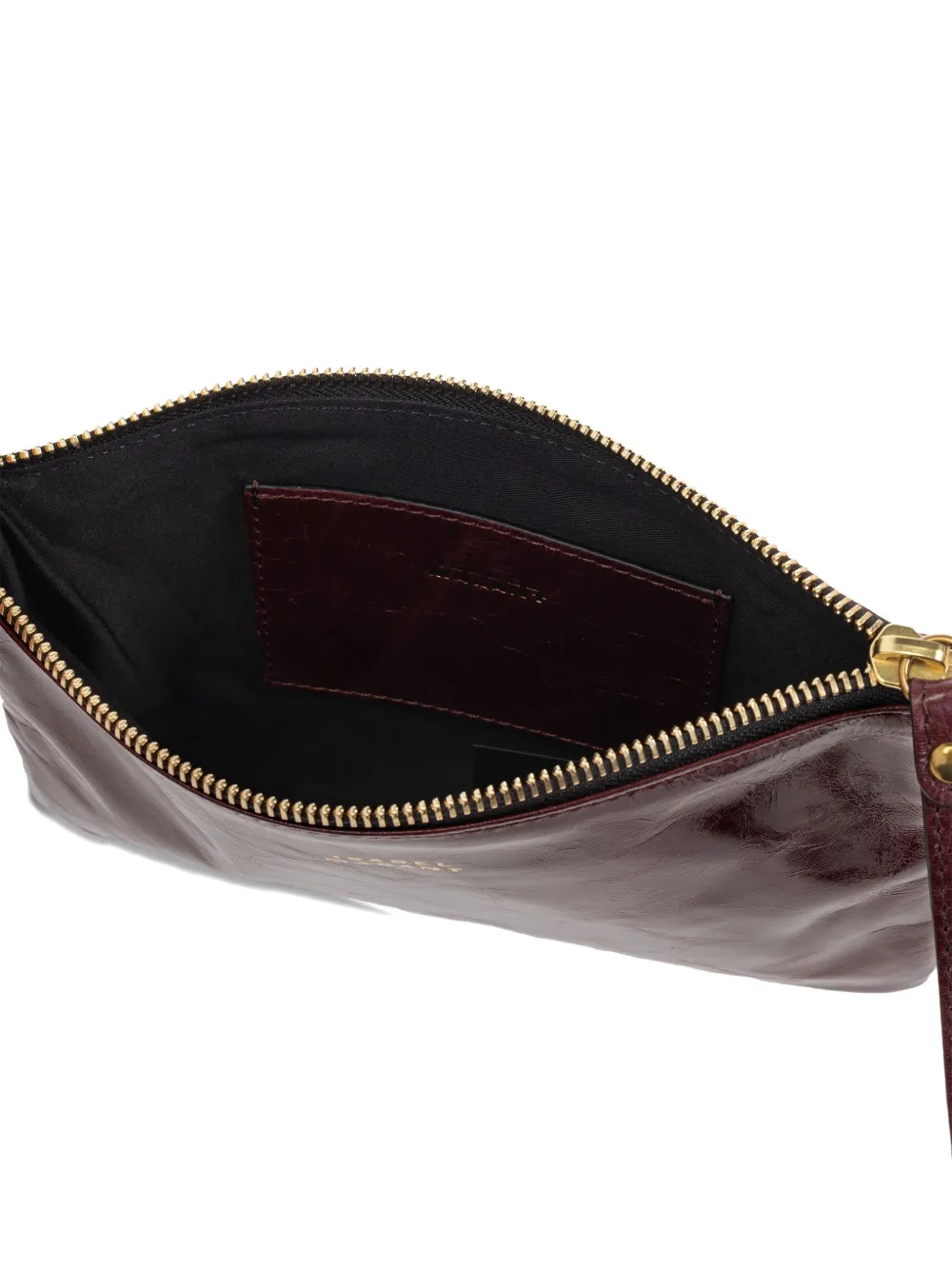 ISABEL MARANT leather clutch bag Bruin