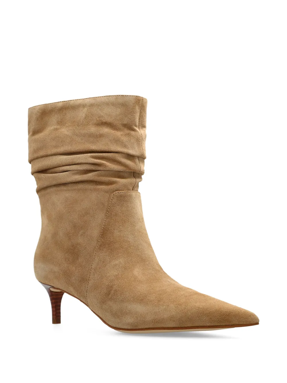 Michael Kors 50mm ruched pointed-toe boots Beige