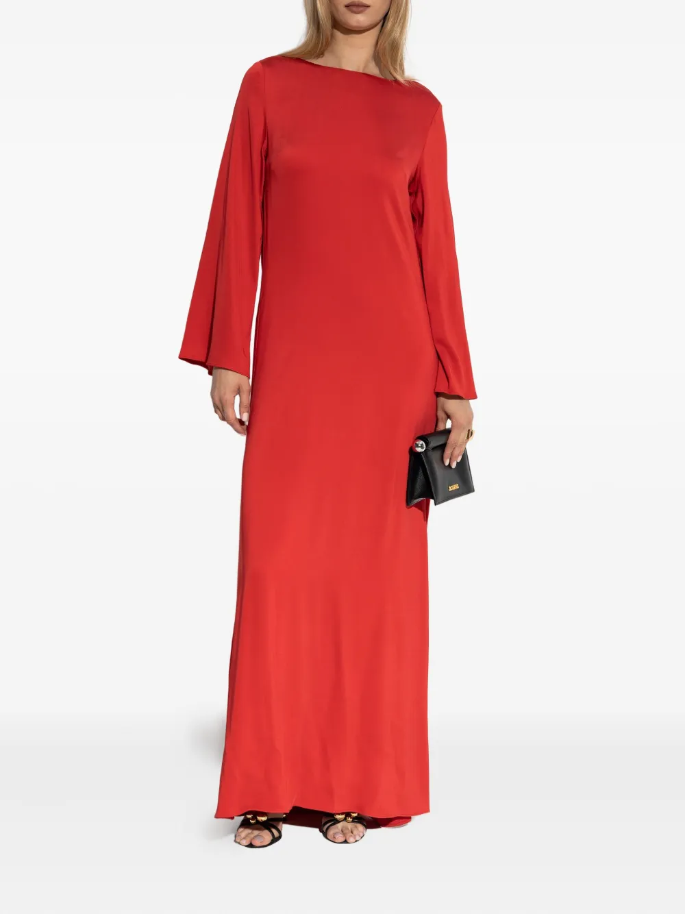 By Malene Birger Cocktailjurk met gedrapeerde hals - Rood