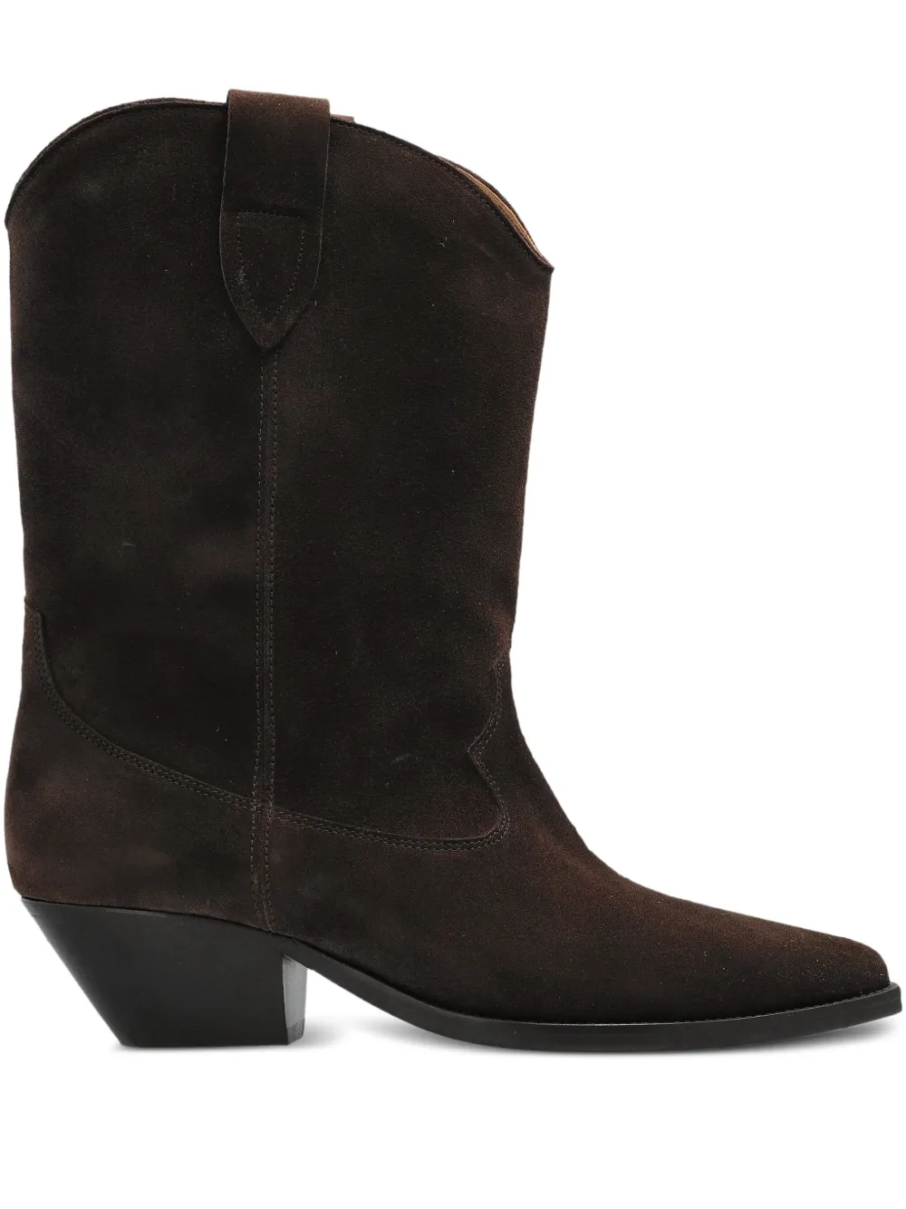 ISABEL MARANT 40mm Duerto pointed-toe suede cowboy boots Brown