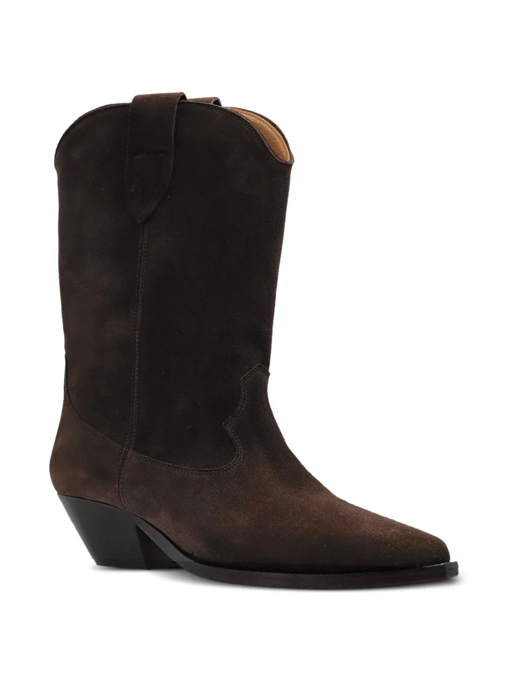 ISABEL MARANT 40mm Duerto pointed-toe suede cowboy boots Brown