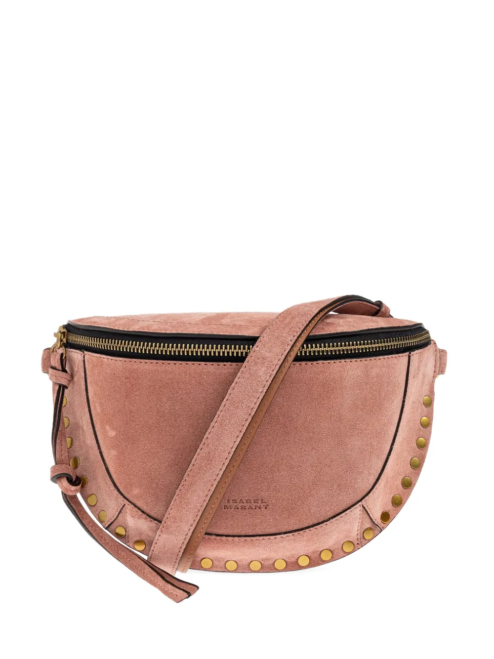 ISABEL MARANT Sikano studded belt bag Roze