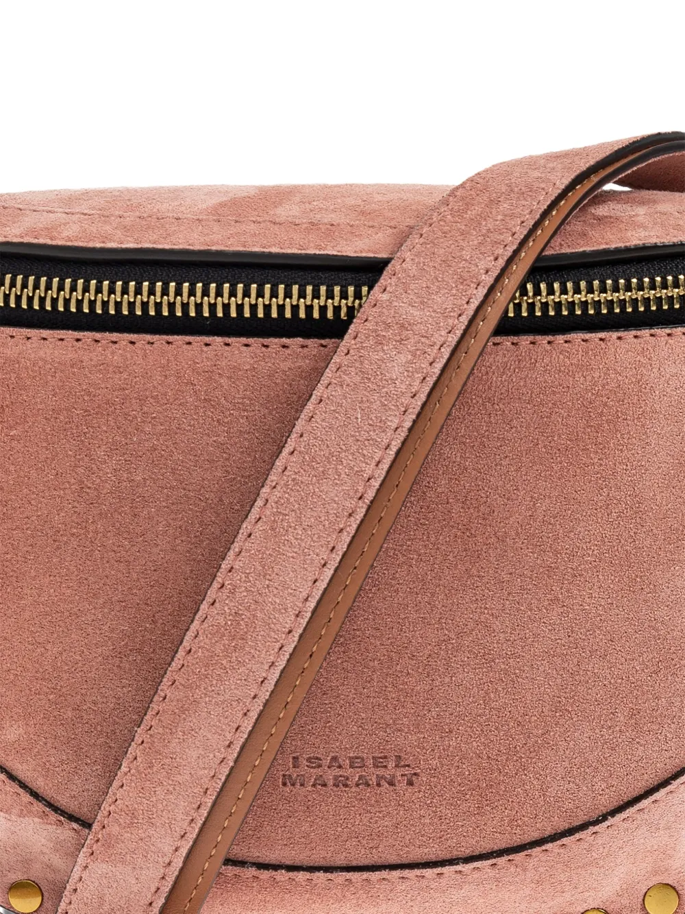 ISABEL MARANT Sikano studded belt bag Roze