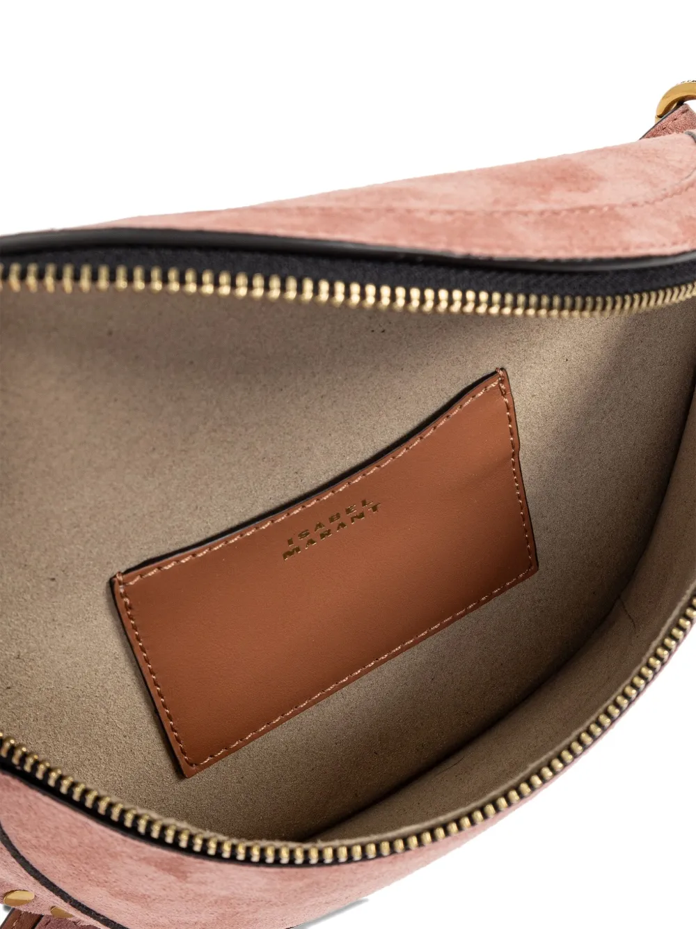 ISABEL MARANT Sikano studded belt bag Roze