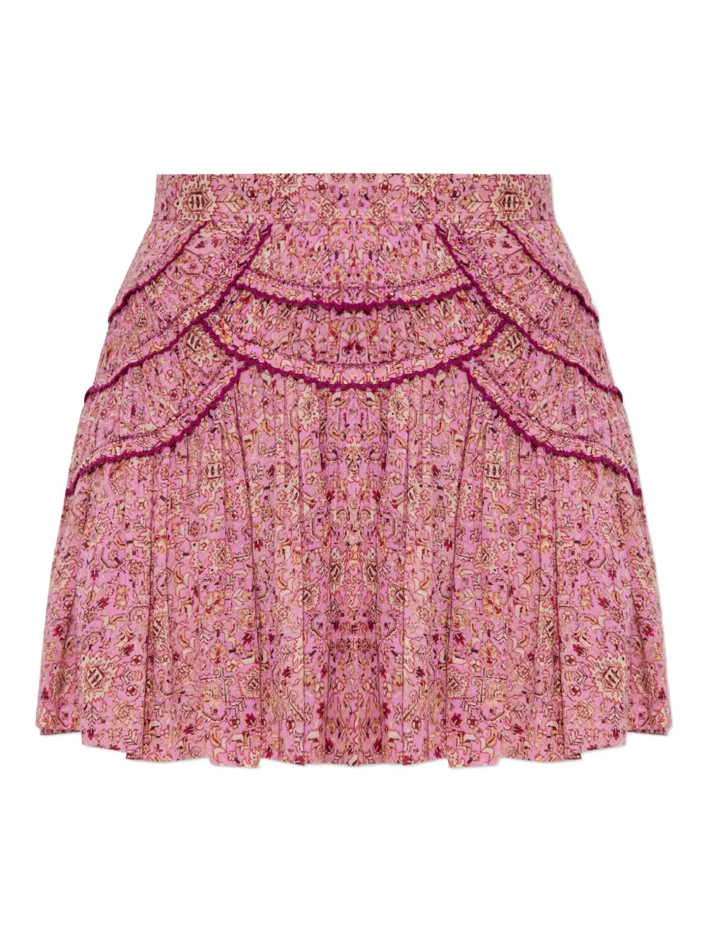 MARANT ÉTOILE Ceola ruffled printed mini skirt | Pink | Image 1