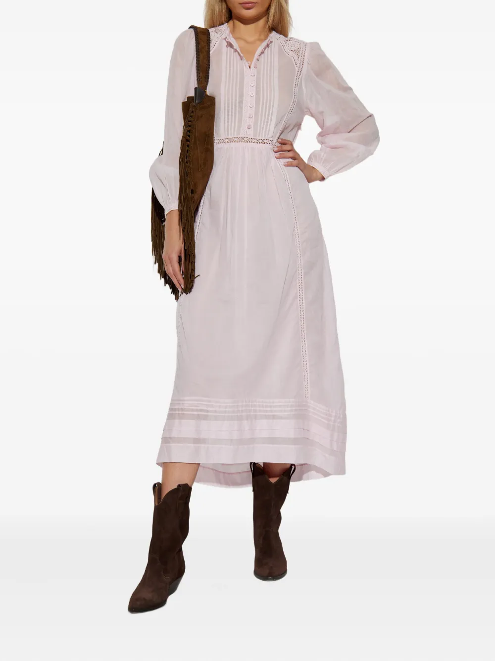 MARANT ÉTOILE Midi-jurk met kant - Roze