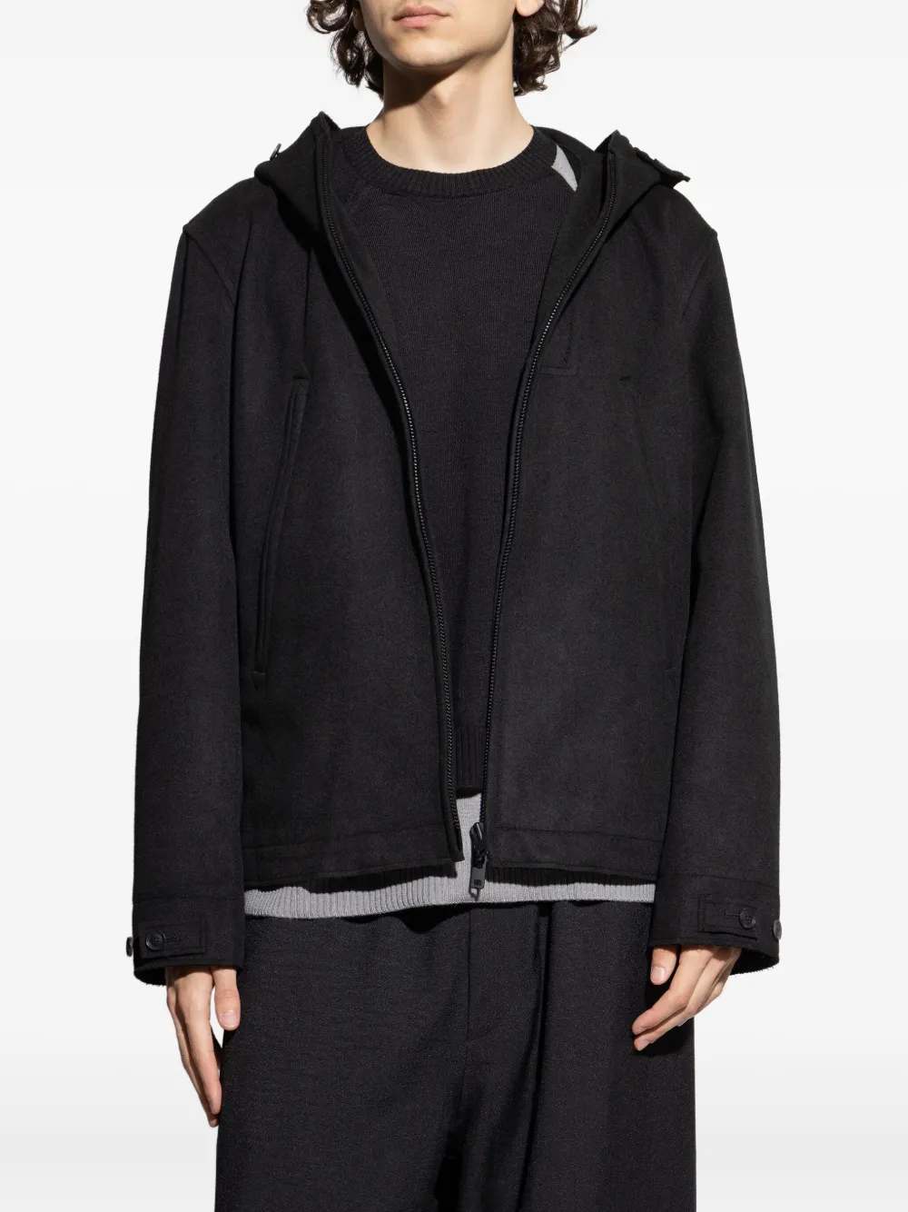 Y-3 Jack met capuchon Zwart