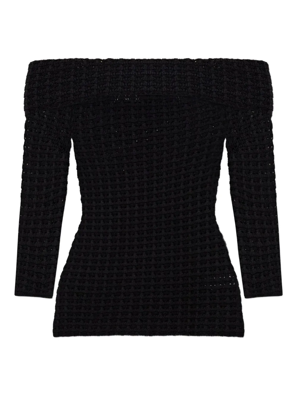 ISABEL MARANT off-shoulder knitted top Zwart