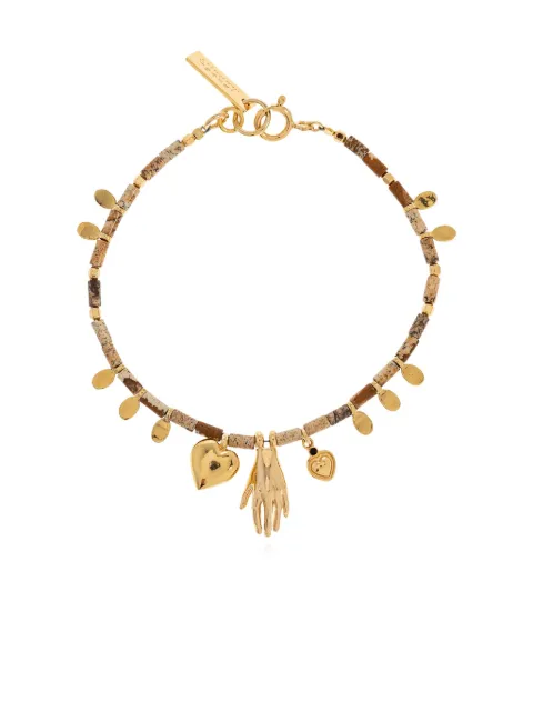ISABEL MARANT stone-bead charm-detail bracelet